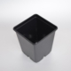 Stabiler, schwarzer Vierkanttopf 7x7x8 cm in Göttinger Qualität, ideal für Lophophora und Kakteen-Sämlinge.