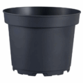 Stabiler, schwarzer TEKU Rundtopf (17 cm, 2 Liter) für Kakteen und Flachwurzler im Lophophora Shop.