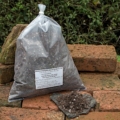 Grobes Substrat mit Perlit für Stecklinge und große Samen, wird aus einem Terrakottatopf geschüttet – Lophophora Shop.