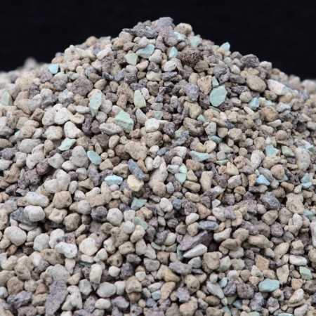 Nahaufnahme des 100% mineralischen Kakteensubstrats (10 L) für Lophophora, bestehend aus Bims, Zeolith und Lava.