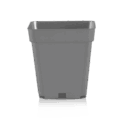 Grauer, extra tiefer Vierkanttopf 15x15x20 cm