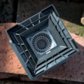DrainSmart Topf T12 Unterseite mit trapezförmigen Drainageschlitzen